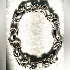 Chain Mail Style Sterling Silver Beacelet